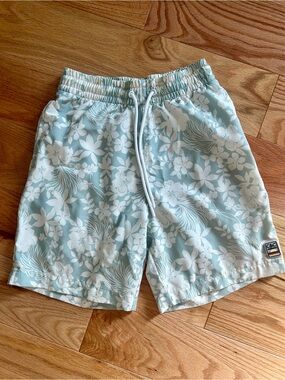 C&C California Men’s Swim Trunks Size S Seafoam Green Tropical Floral